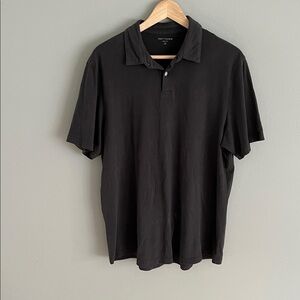 MOTT & BOW Men’s Pima Cotton Charcoal Polo Shirt for Men Size Large
